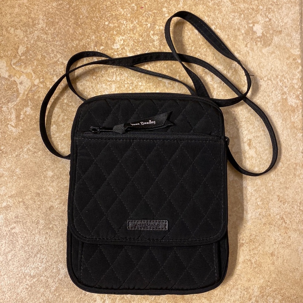 Vera Bradley Mini Hipster Crossbody Black Microfiber
